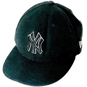 New York Yankees New Era Cap Wool 6 3/4 Fitted Black Embroider  59FIFTY Baseball